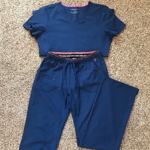 Heartsoul Navy Scrub Set